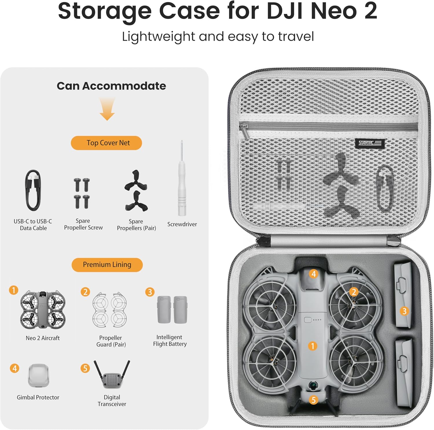 STARTRC Neo 2 Portable PU Shou - Drone Carrying Case review and price