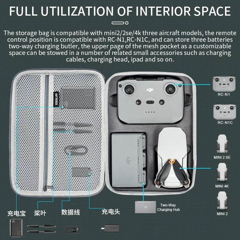 Mini 2 Shoulder Bag PU Portabl - Drone Carrying Case review and price