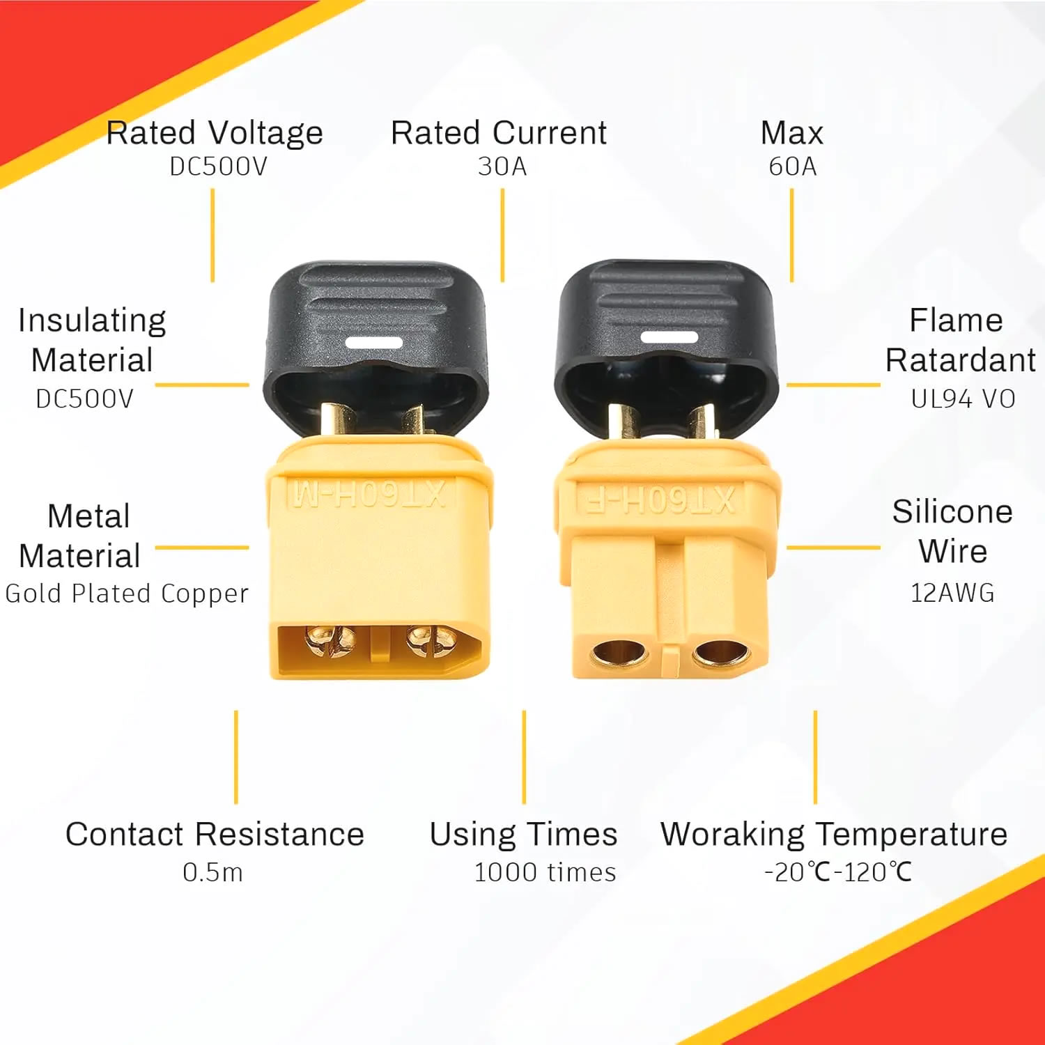 XT60 Connector Plug with Sheat - Drone Battery Adapter review and price