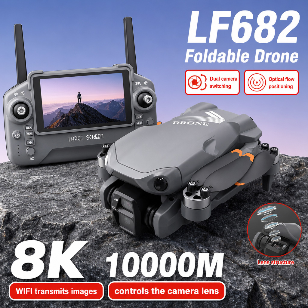 Aerial Photo LF682 Drone 8K HD - Drone Controller Screen review and price