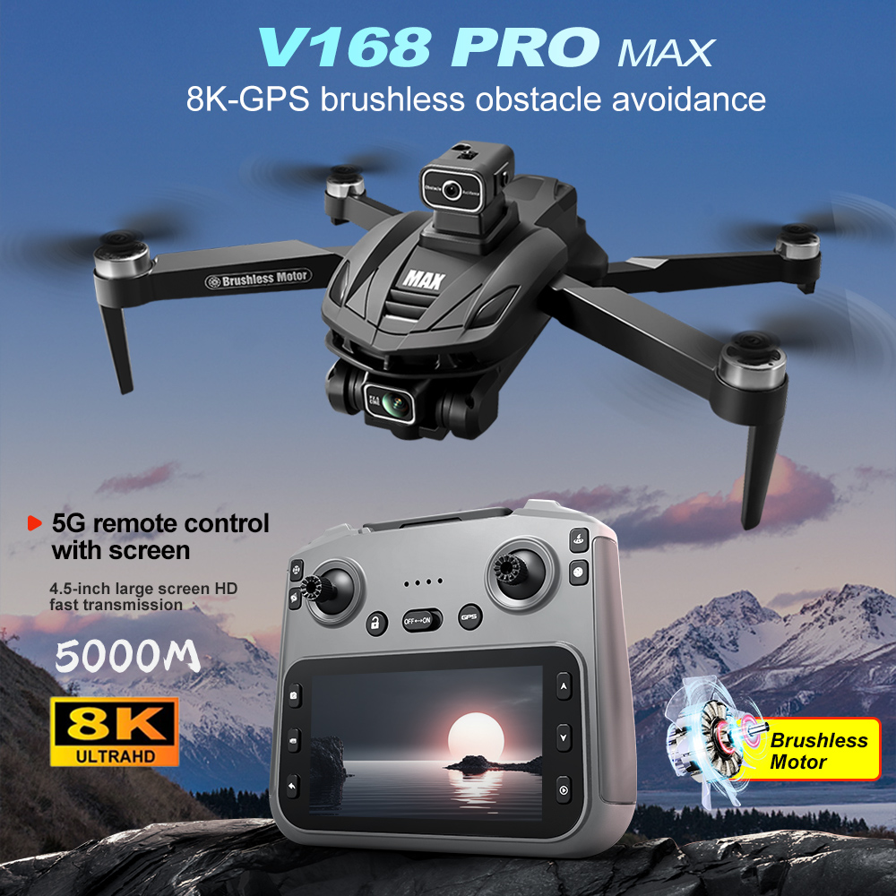 V168 PRO Max GPS Drone 8K Prof - Drone Controller Screen review and price