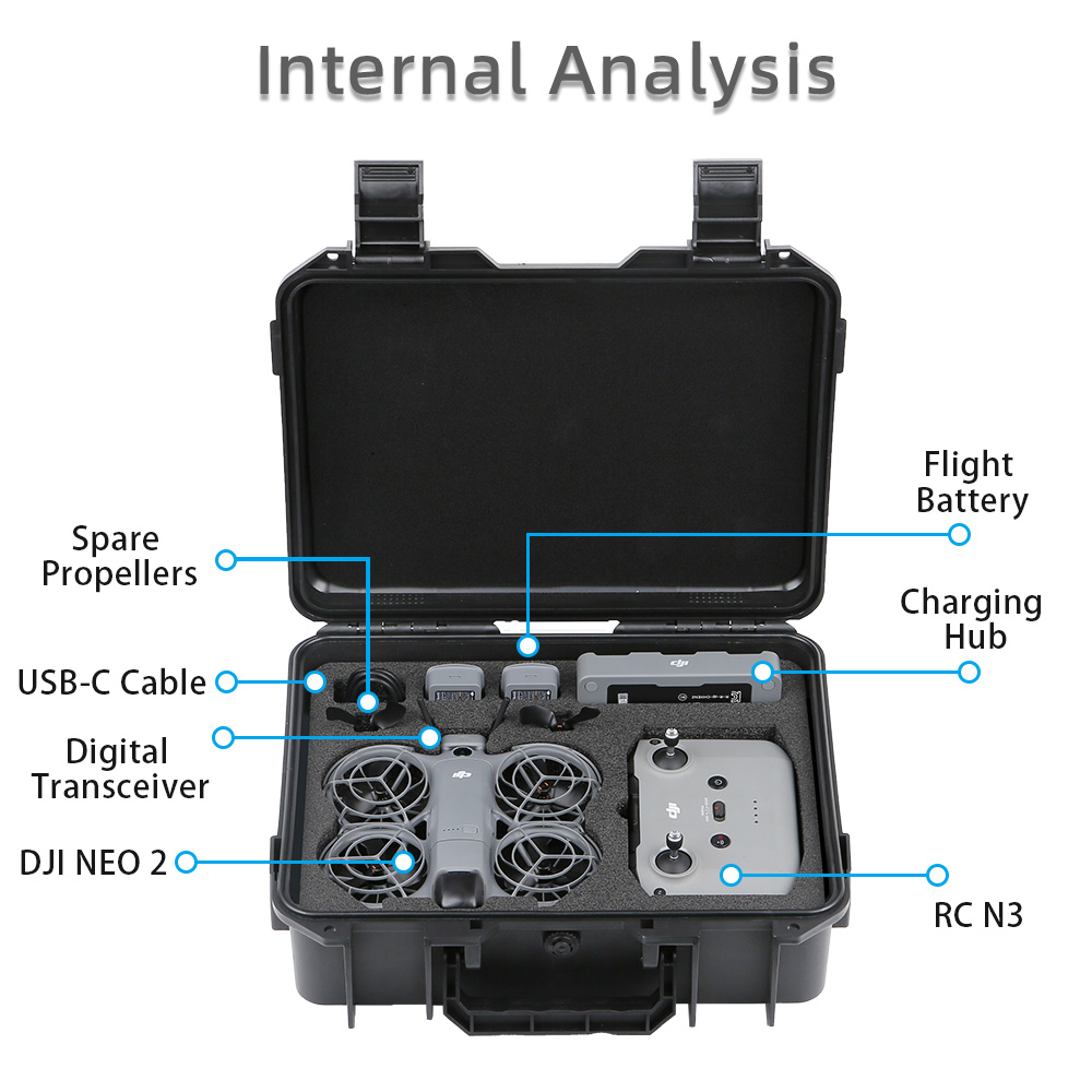 For DJI NEO 2 Case Bag Explosi - Drone Hard Shell Case review and price