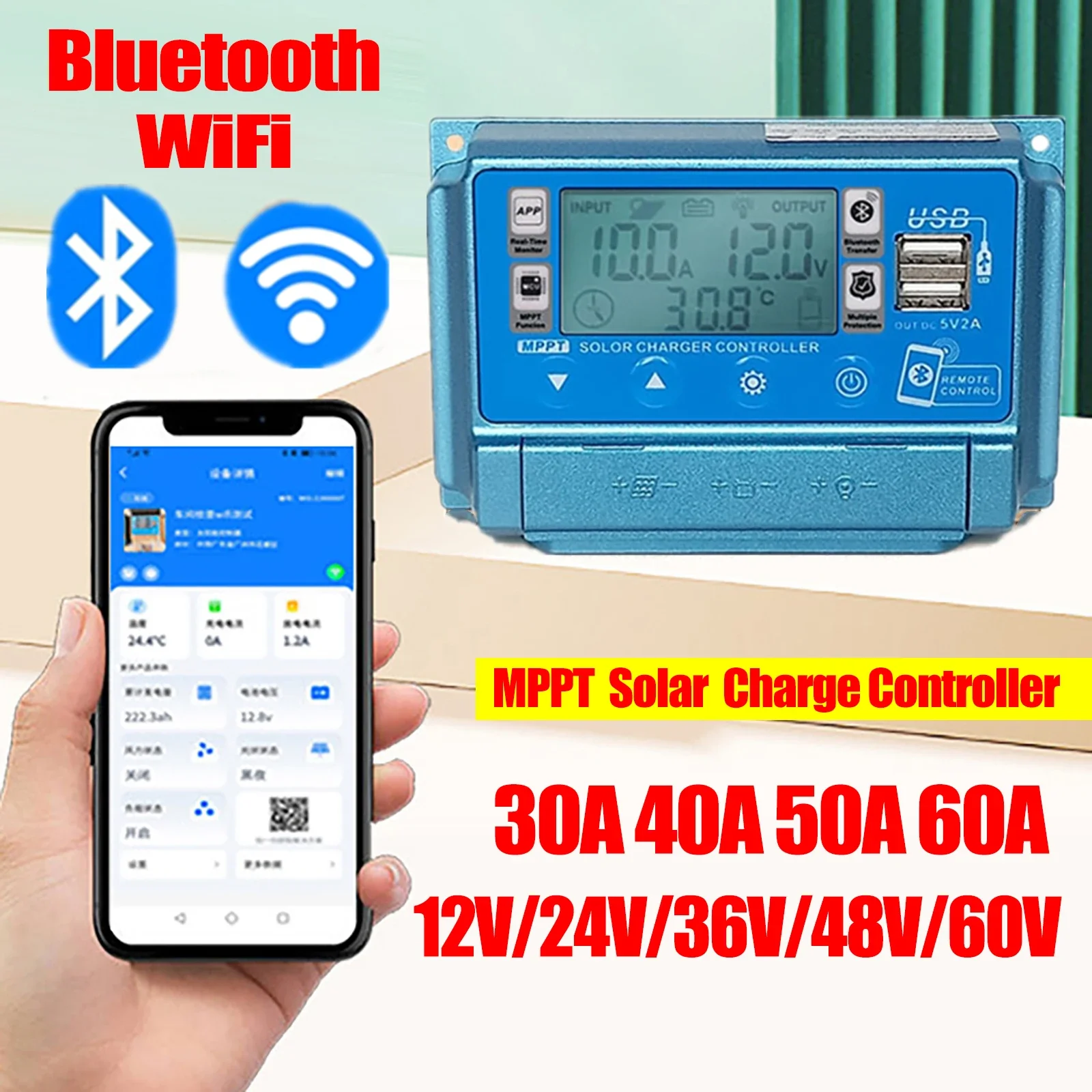12V24V36V48V60V 30A/40A/50A/60 - Drone Solar Charger review and price