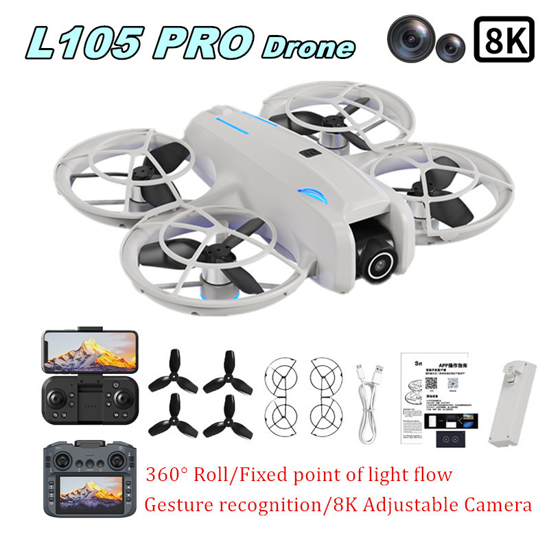 L105 PRO Drone Duel 8k Lens Fu - Drone Controller Screen review and price