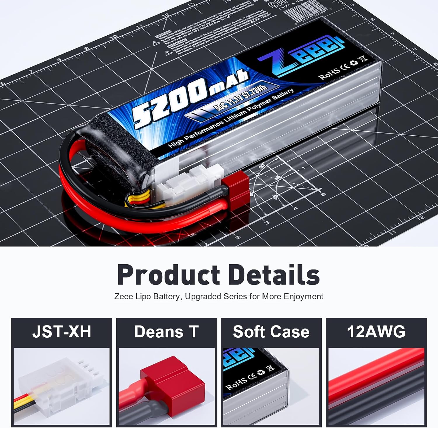 1/2units Zeee 11.1V 50C 5200mA - Drone Joystick Cover review and price